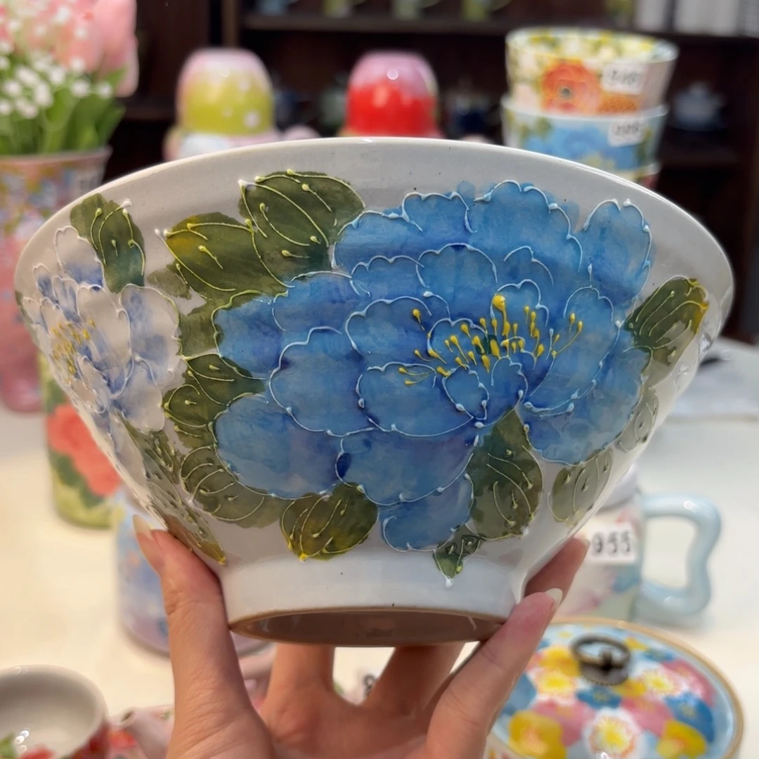 瓷片景德镇手绘高温釉下彩陶瓷茶具