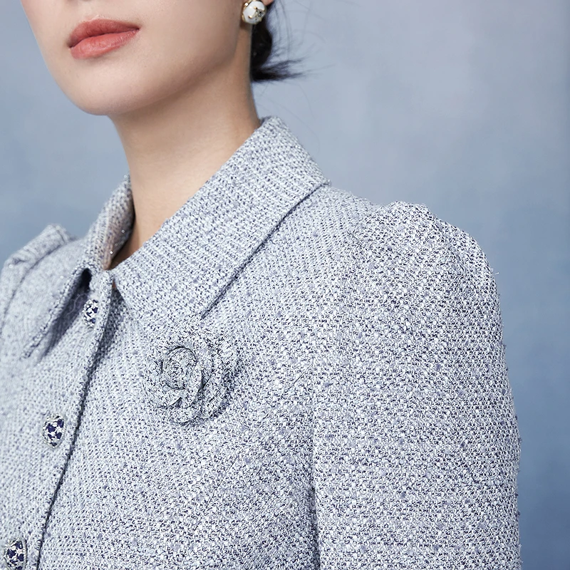 【李老板专属】日本花呢香风25新款精致简约轻奢上衣-MJGA01WJK712U