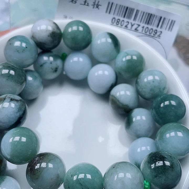 翡翠足银镀金镶嵌吊坠(不含链)