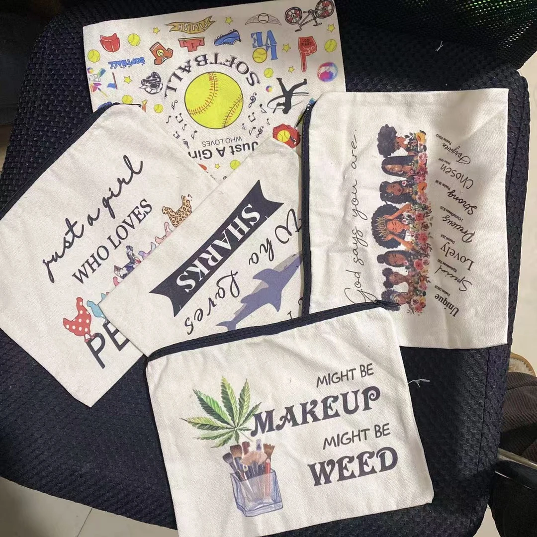 发6个【22.5*18】帆布收纳包花色随缘