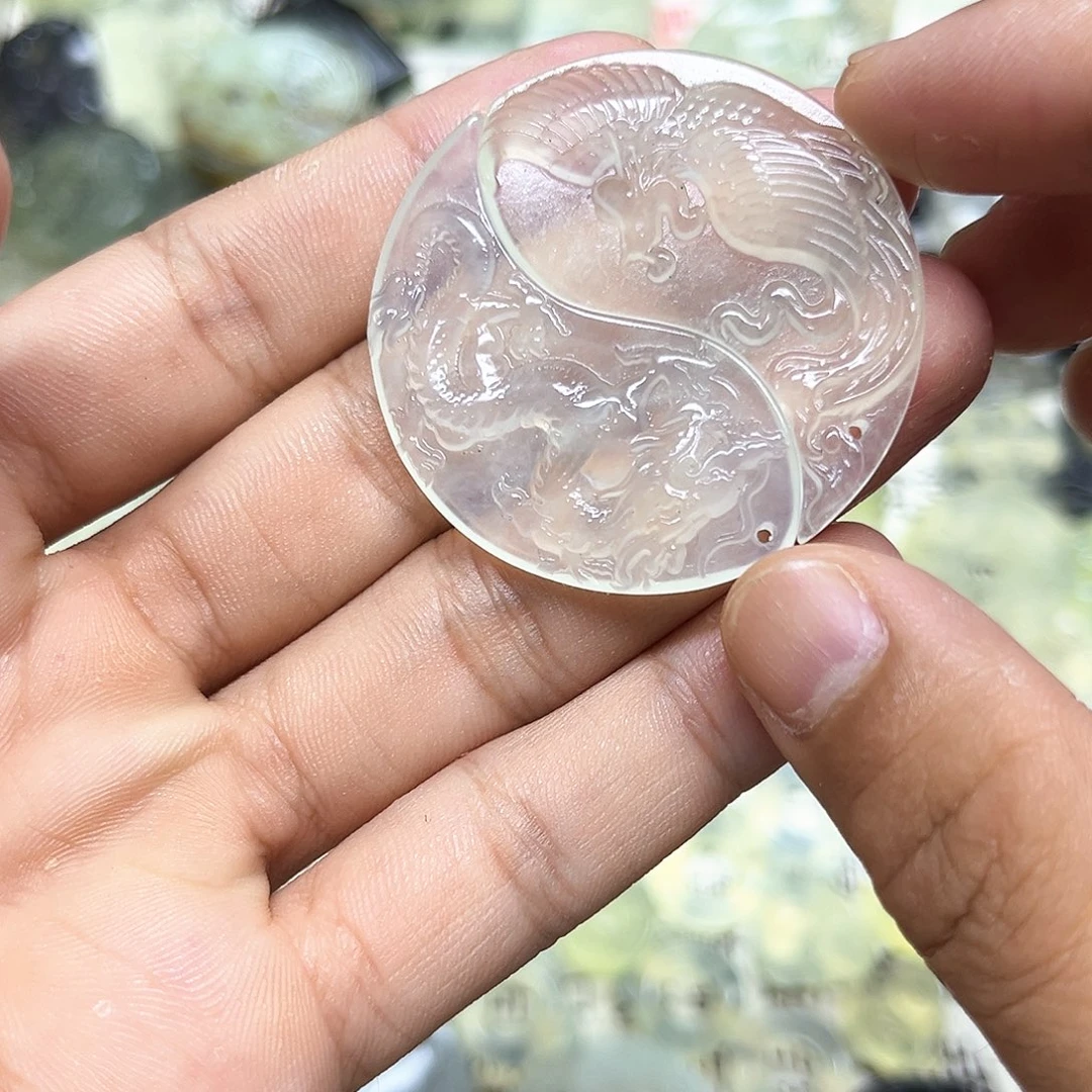 合金蛇纹石玉吊坠(赠链)