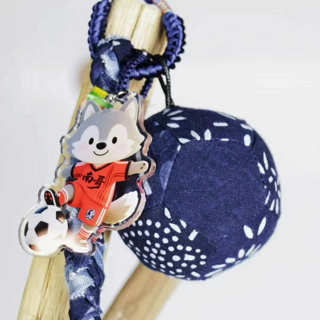 南通文创 非遗蓝染足球 苏超纪念品 南哥 挂件 纯手工手工缝制