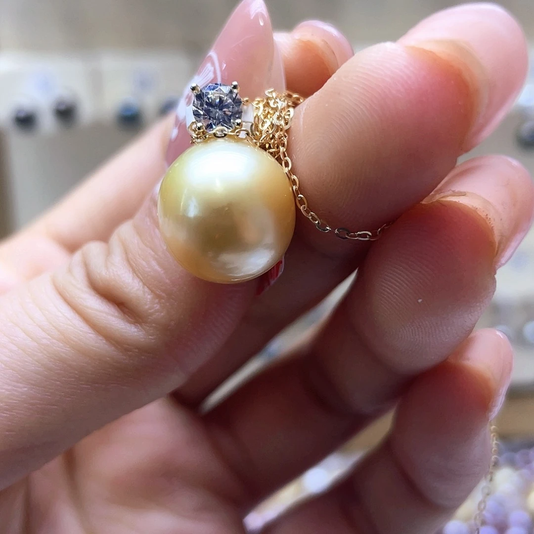 海水珍珠颈饰银S925镶嵌