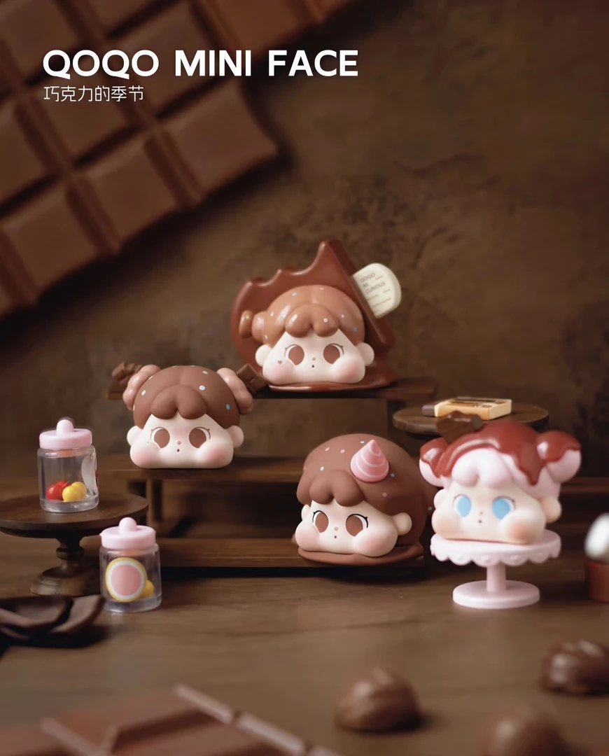 【阿V精选】官方正品潮玩QOQO mini face 巧克力的季节系列盲盒
