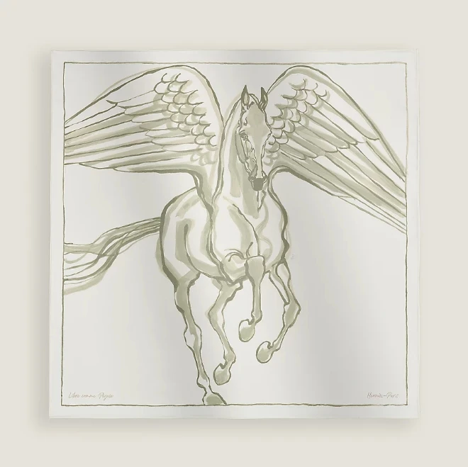 全新未使用 Hermes/爱马仕 蔚蓝/方巾  90*90