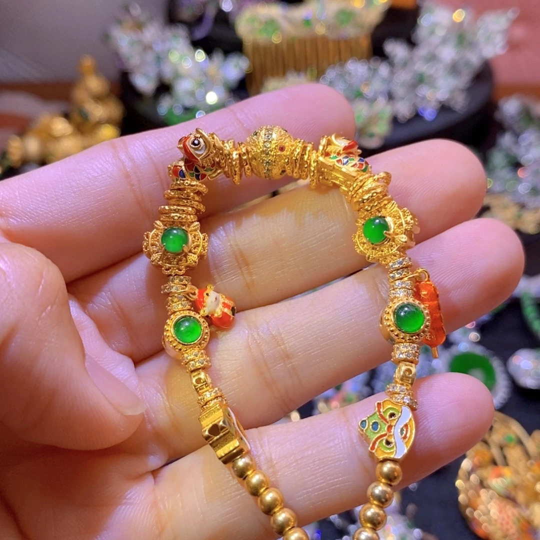 翡翠银S925镶嵌项圈天然翡翠