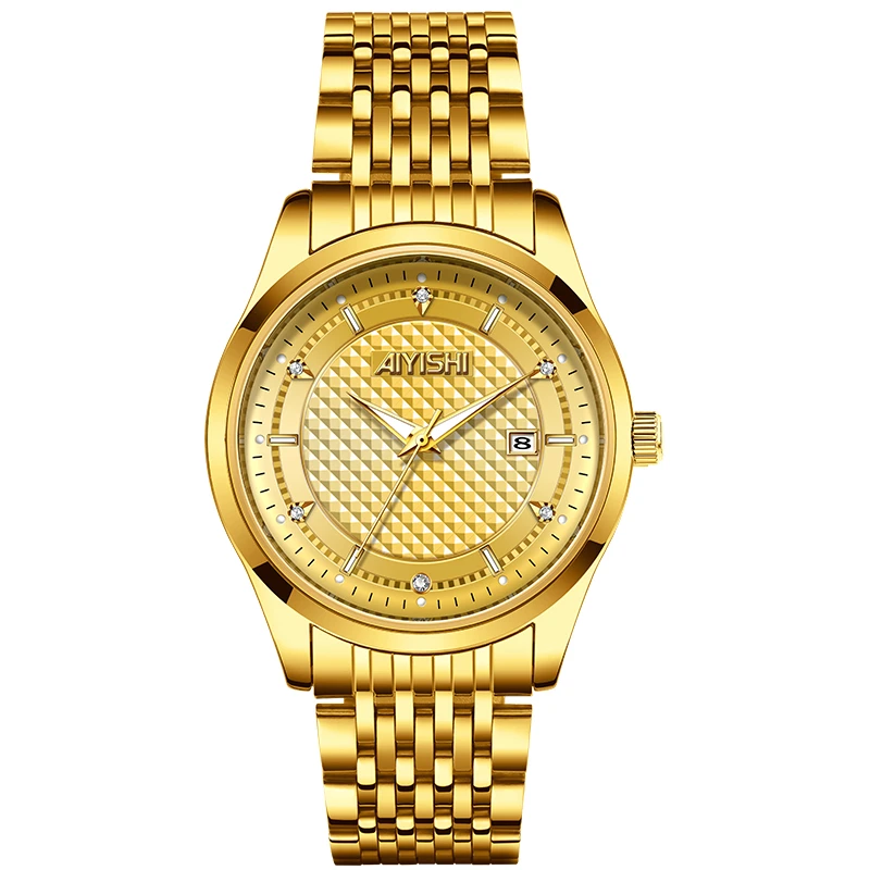 【万达专柜直发】瑞士高奢定制金骑士勋章男女同腕表2062