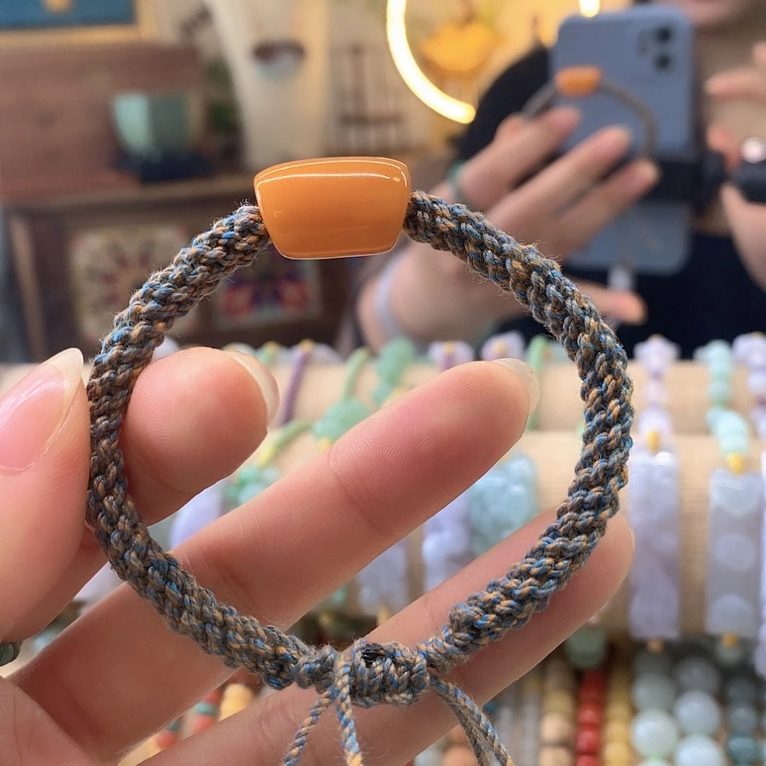 蜜蜡未镶嵌手链蜜蜡手持