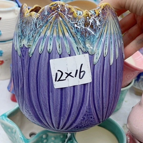 多肉绿植陶瓷花盆9.9包邮，有空