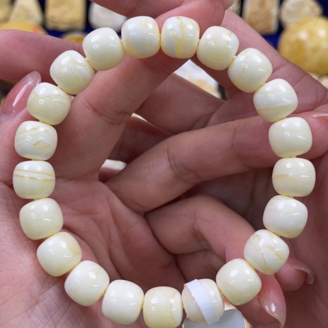 裸石蜜蜡未镶嵌琥珀蜜蜡手串卡10mm