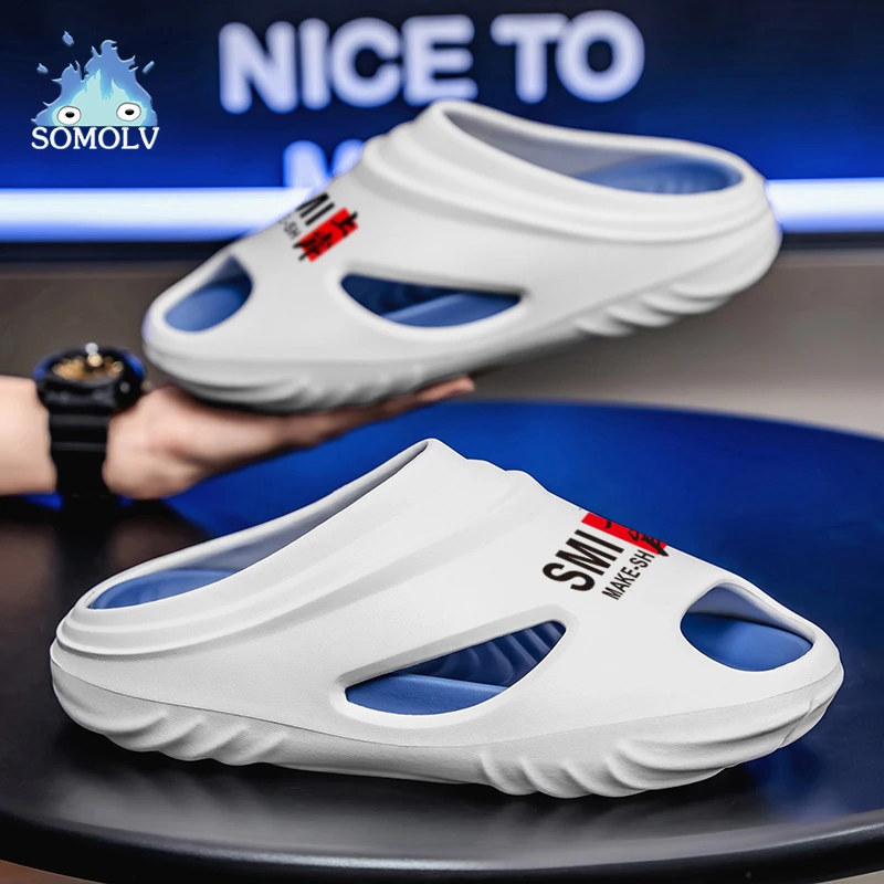 SOMOLV网红爆款上岸拖鞋情侣百搭拖鞋防滑防臭踩屎感厚底超软拖鞋