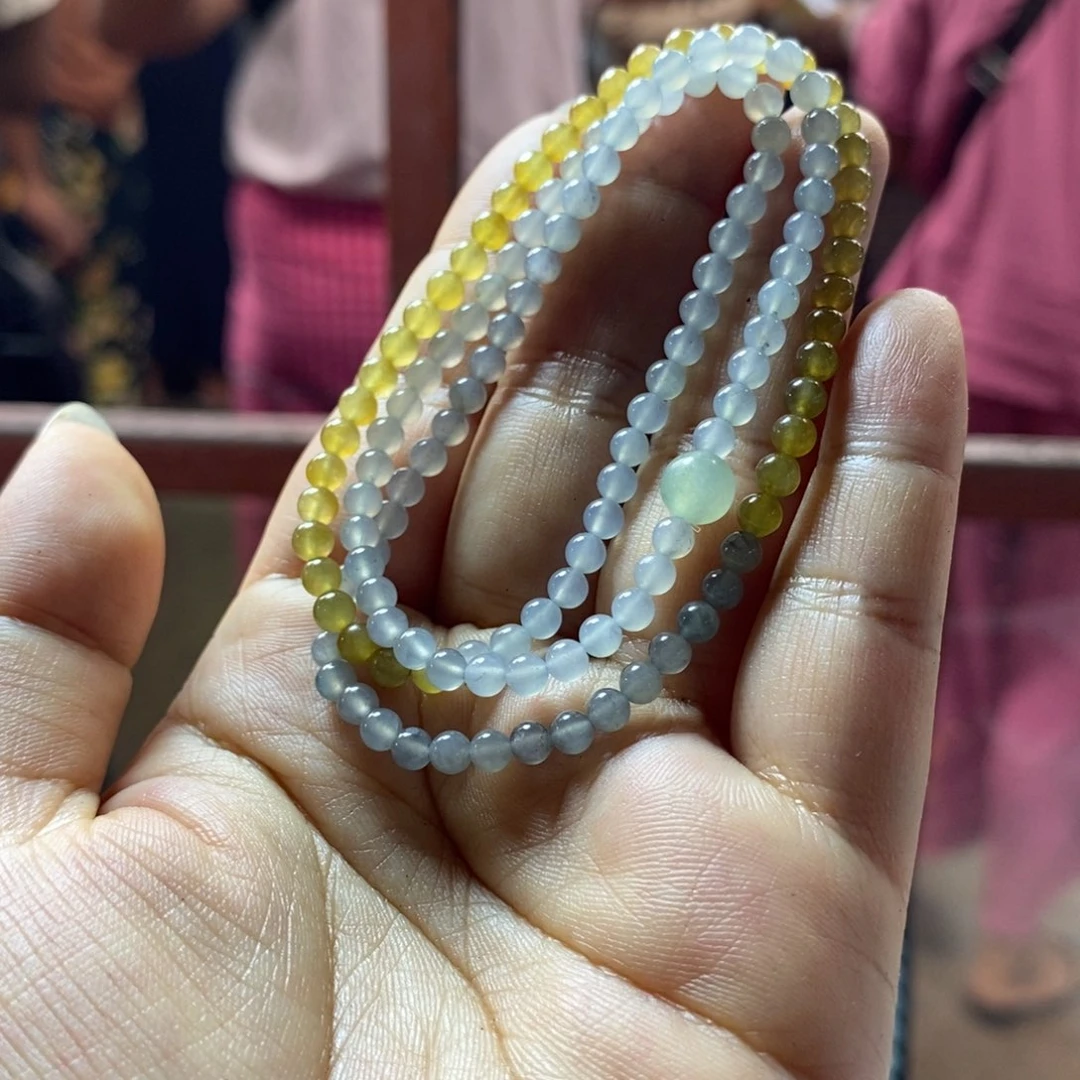 安***物定制翡翠未镶嵌小米项链