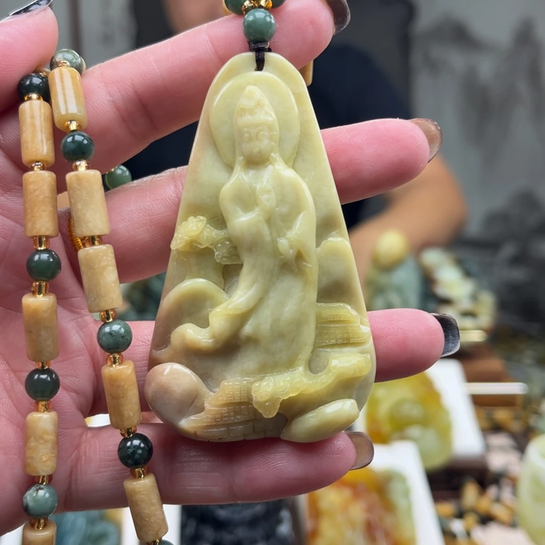 岫玉未镶嵌挂件挂件