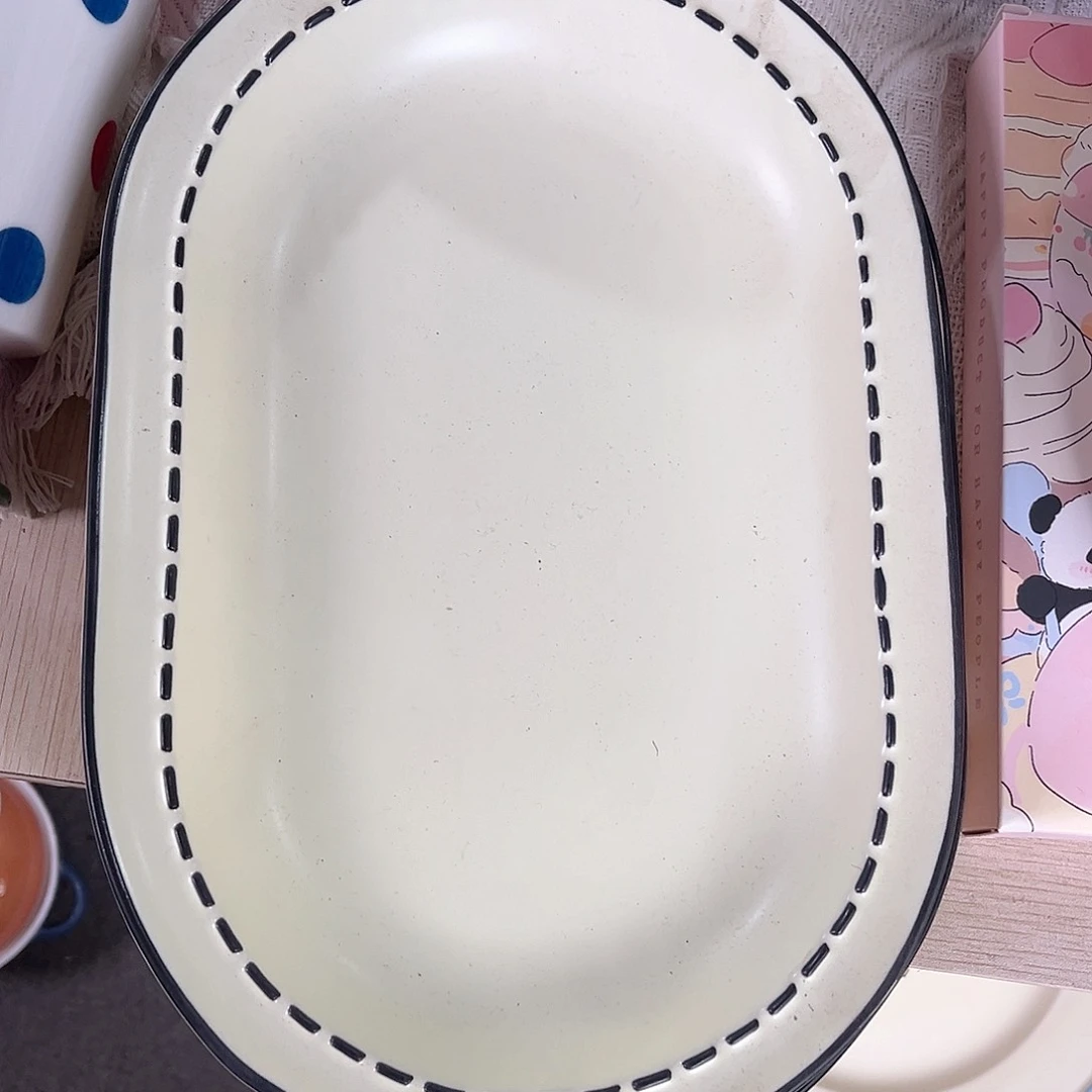 碗盘十二寸大鱼盘木兰溪莫白色