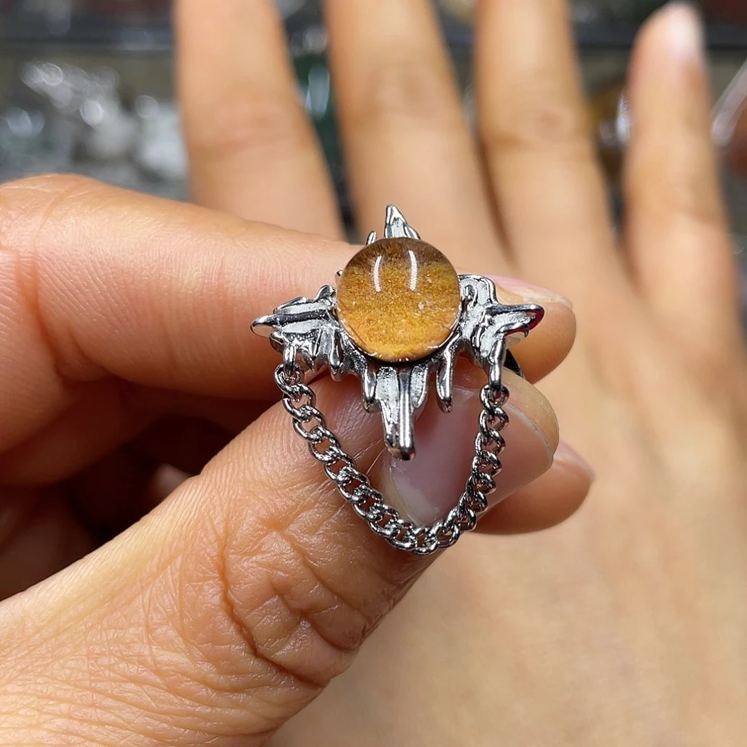 【闪购商品】水晶珠宝半成品银S925镶嵌戒指