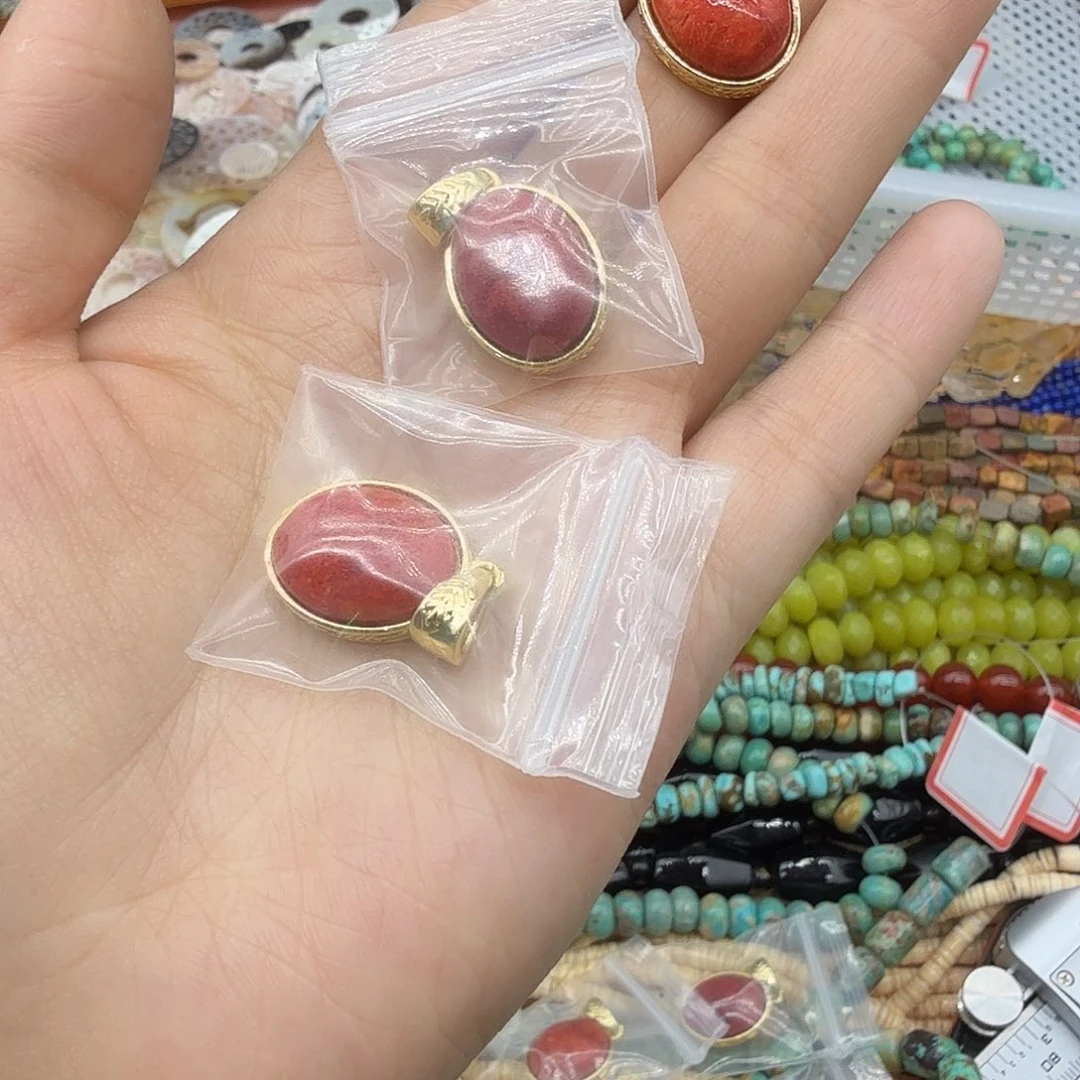 珠宝半成品未镶嵌水晶13×18左右海里草一颗