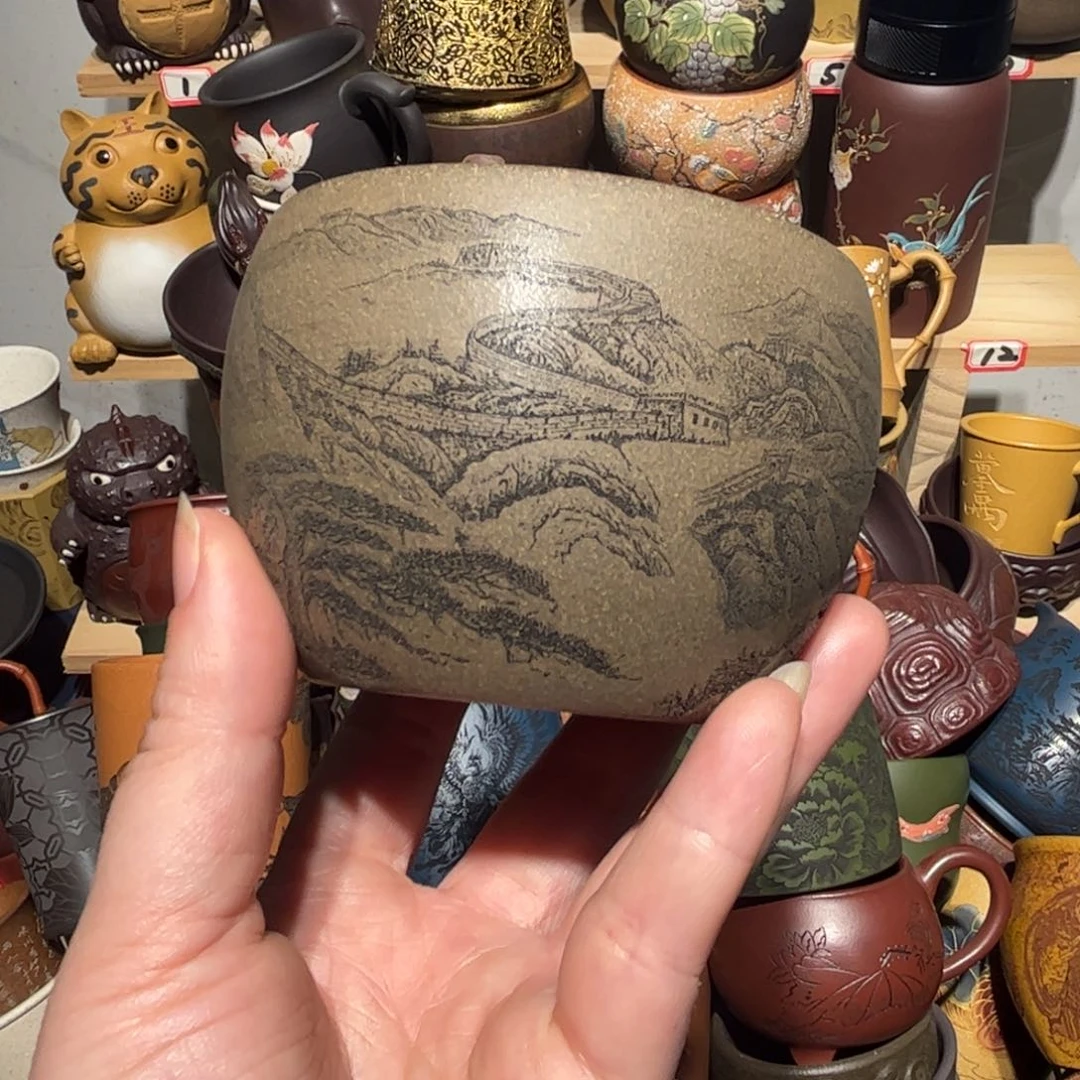 紫砂茶杯宜兴紫砂主人杯