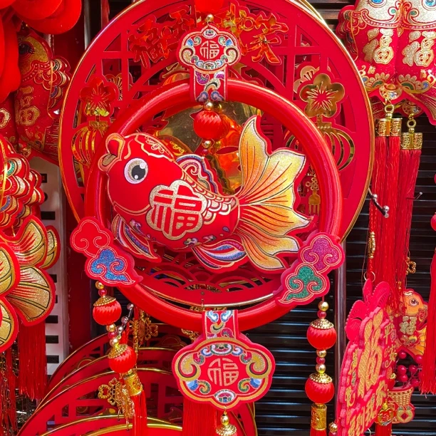 年年有鱼中国结挂件32×110cm（1个）6351-6