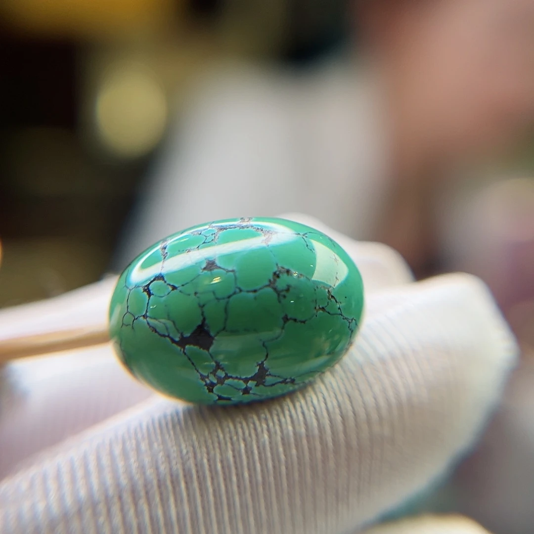 绿松石未镶嵌珠宝奇石13.5直径
