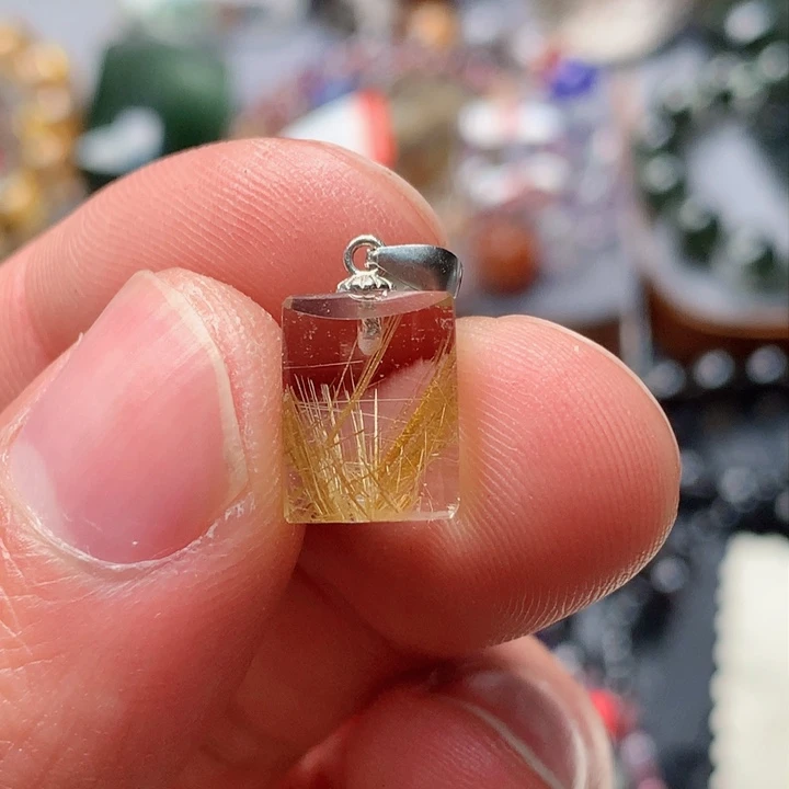 水晶吊坠(不含链)银S925镶嵌