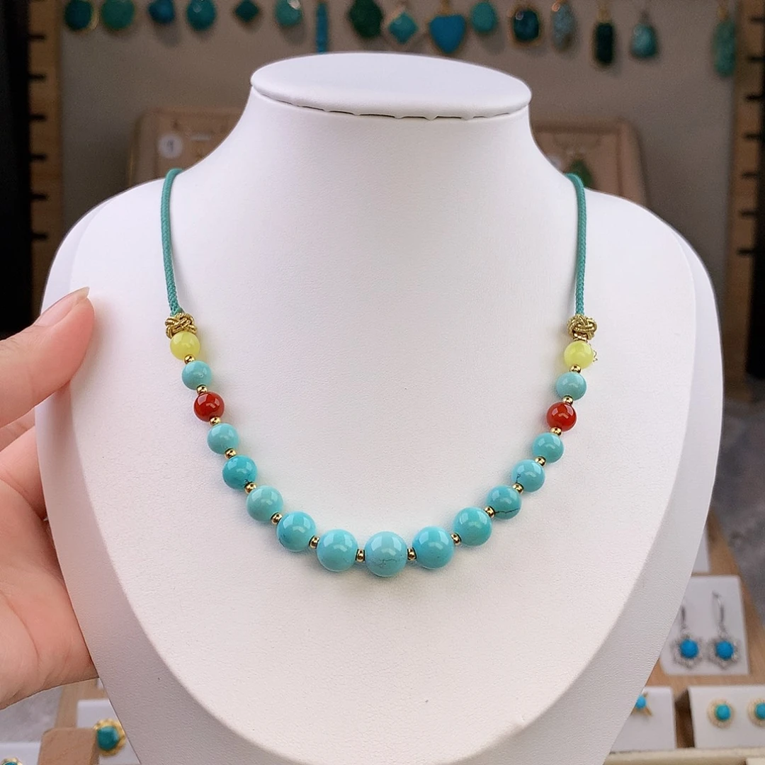 绿松石未镶嵌颈饰