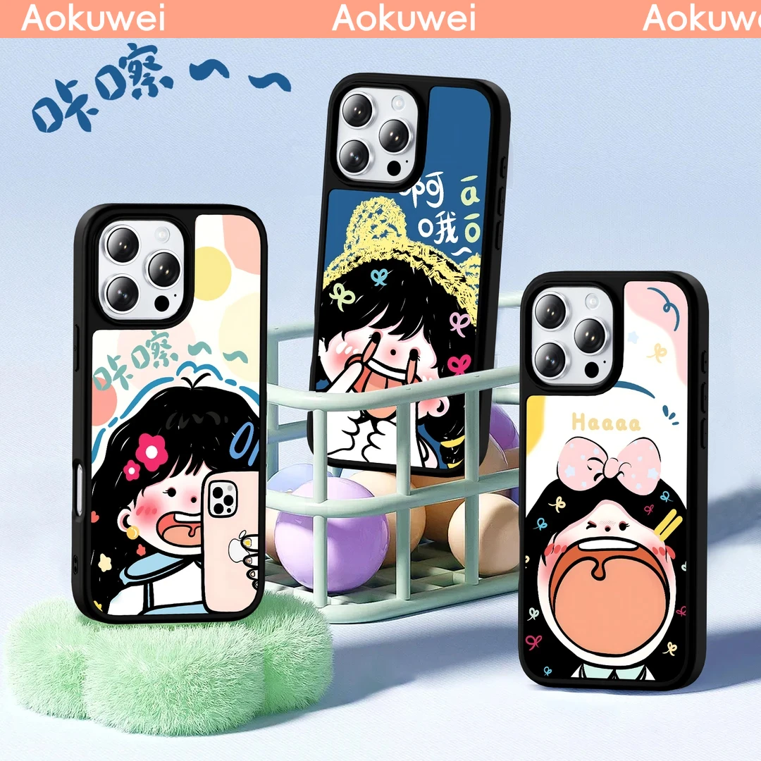 2025新款可爱女孩鎏金壳适用iPhone16promax手机壳苹果15女款14