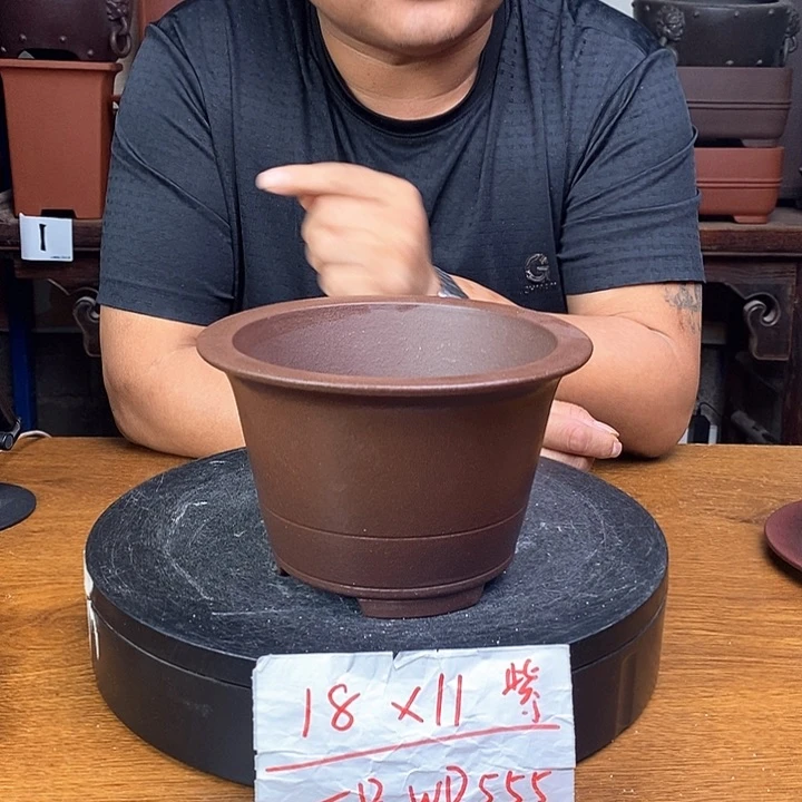 紫砂花盆货号一只WP555