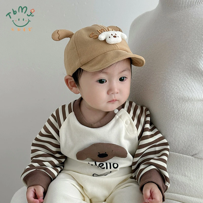 棒球帽春夏季遮阳婴幼儿可爱超萌婴儿鸭舌帽小月龄外出薄款防晒帽