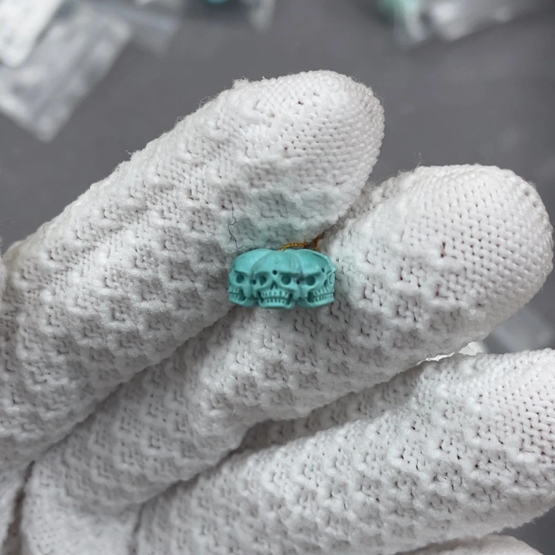 绿松石未镶嵌骷髅编号76