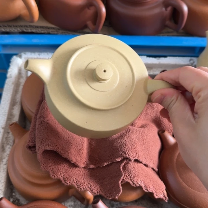 茶壶紫砂梨皮本绿220cc