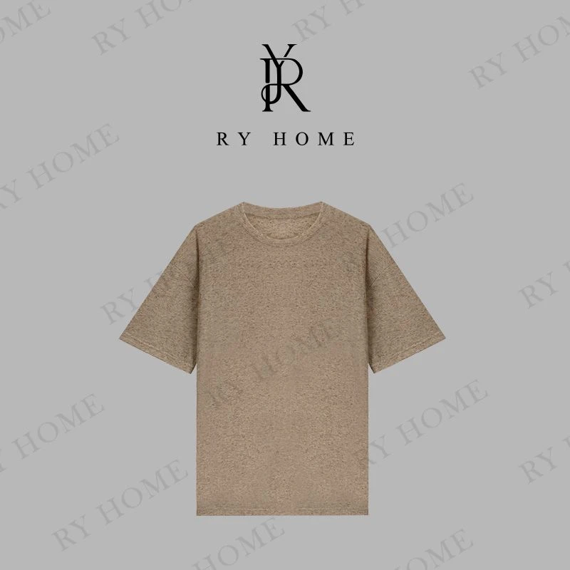 【容雨RYHOME】圆领宽松欧若风亚麻T恤252T2005