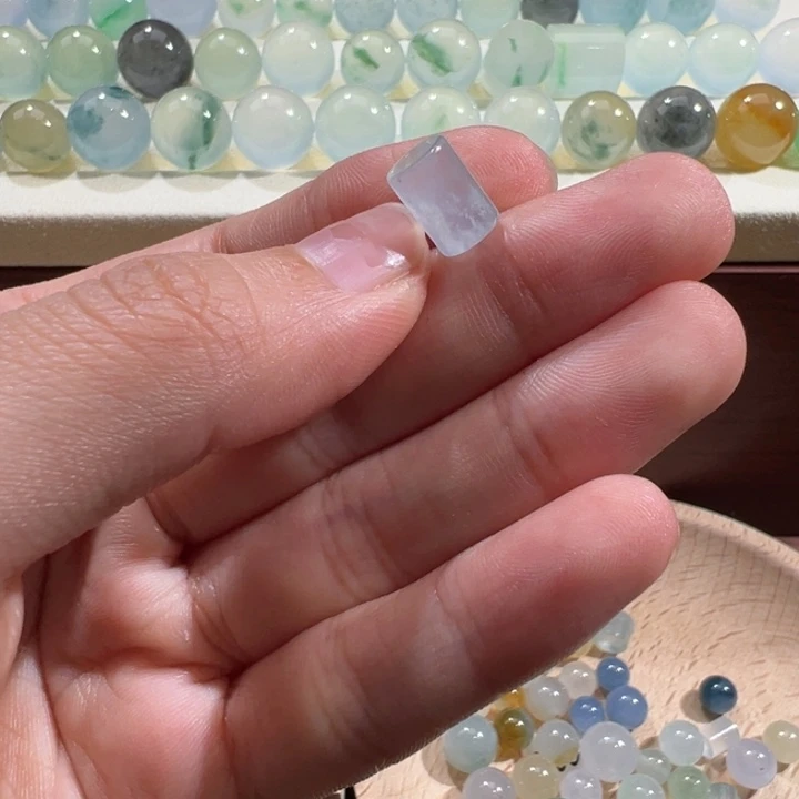 翡翠散珠天然缅甸翡翠A货6.3/9.0