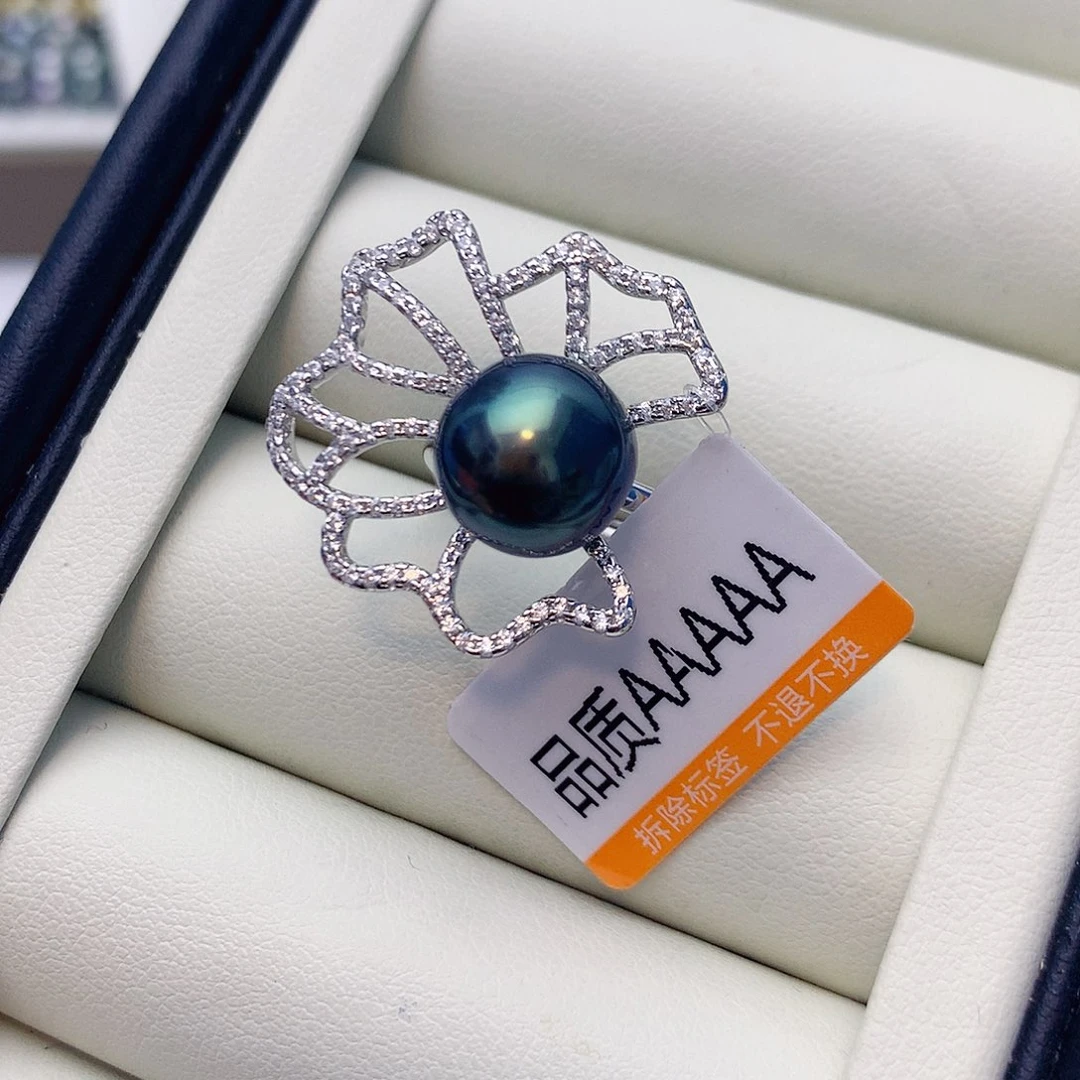 海水珍珠戒指银S925镶嵌W26