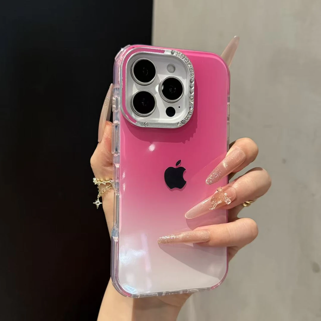 ins高颜值渐变果冻适用苹果17promax手机壳iPhone16新款15简约14