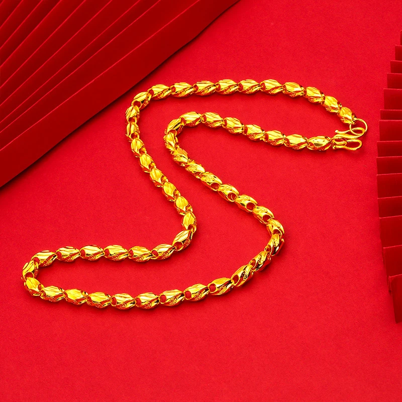 合金项链 麦穗项链 2025时尚最新款潮流气质百搭金色项链