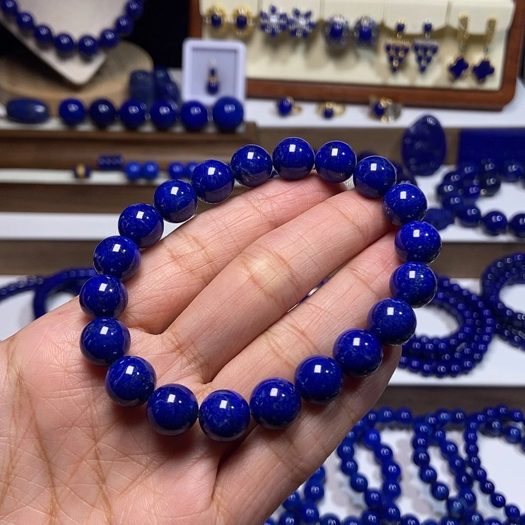青金石未镶嵌单圈手串10mm