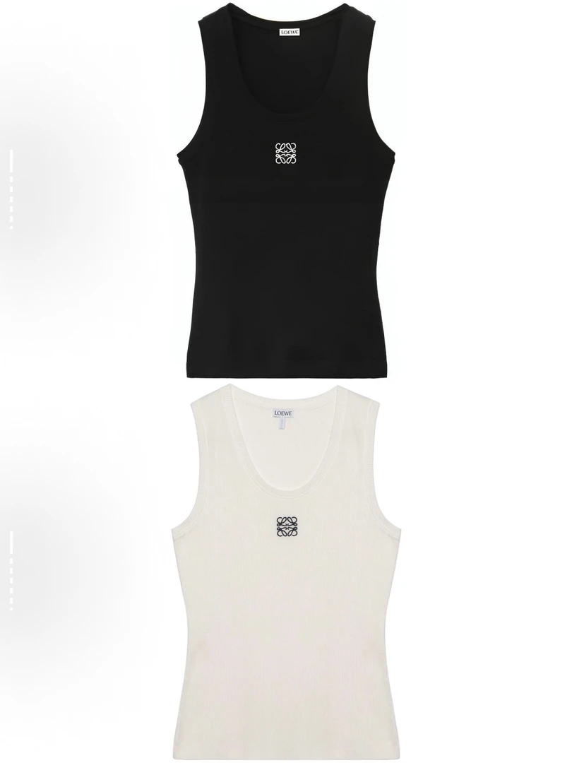 未使用 LOEWE/罗意威 Loewe胸口刺绣logo针织长款背心/PL.