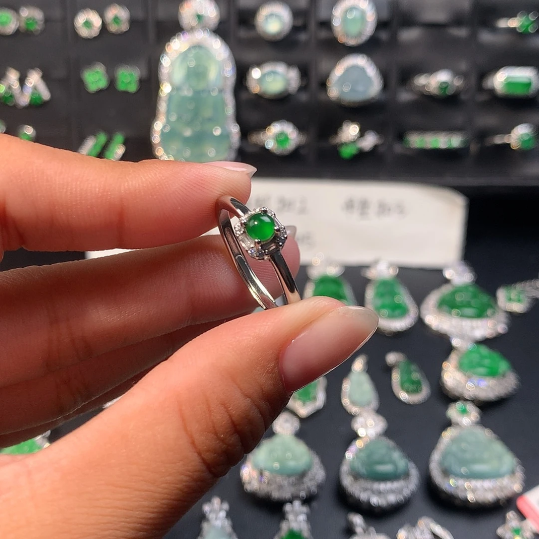 翡翠未镶嵌戒指戒指