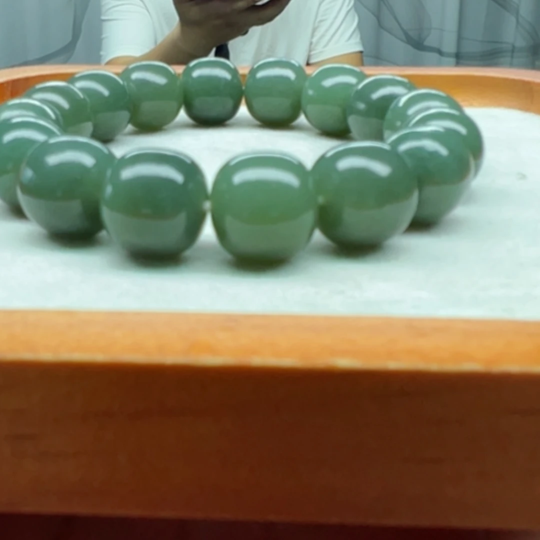 【闪购商品】未镶嵌手串和田玉卡14老行且末瓷蓝纯天然