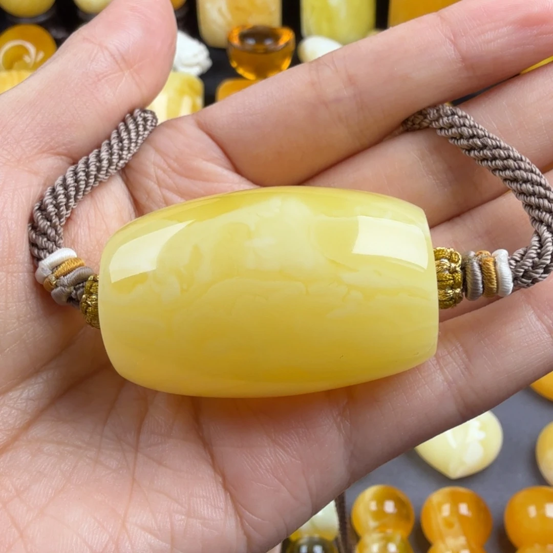 琥珀未镶嵌颈饰纯天然琥珀蜜蜡无优化