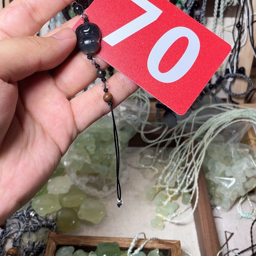 蛇纹石玉合金颈饰