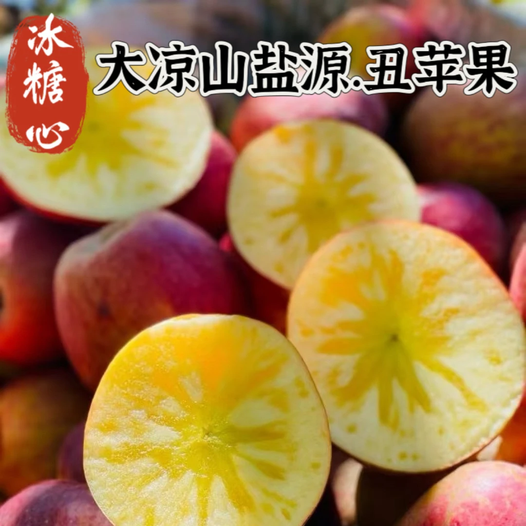 大凉山盐源苹果新鲜现摘当季应季脆甜多汁冰糖心水果10斤大果