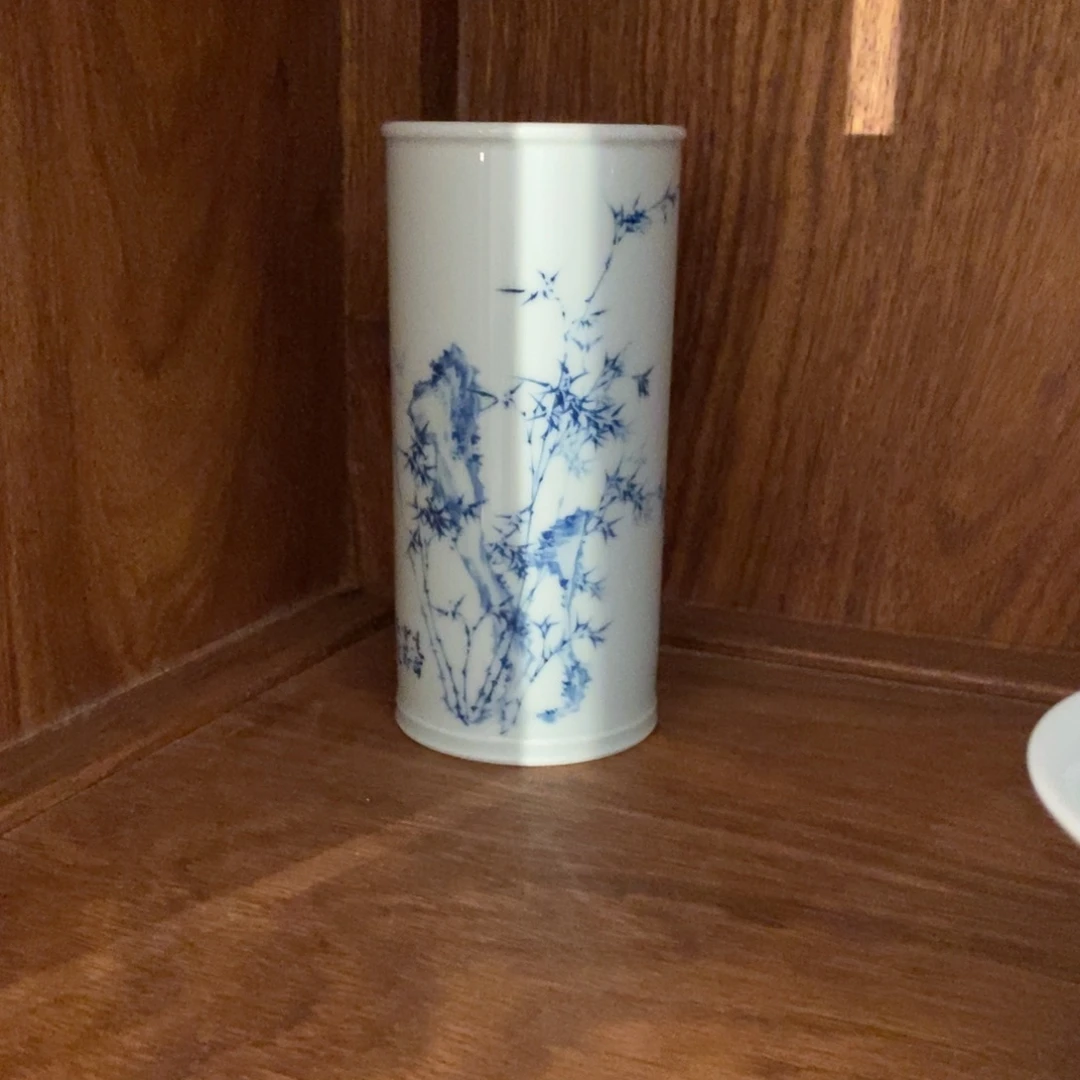 快***迪景德镇艺术陶瓷板桥竹笔筒