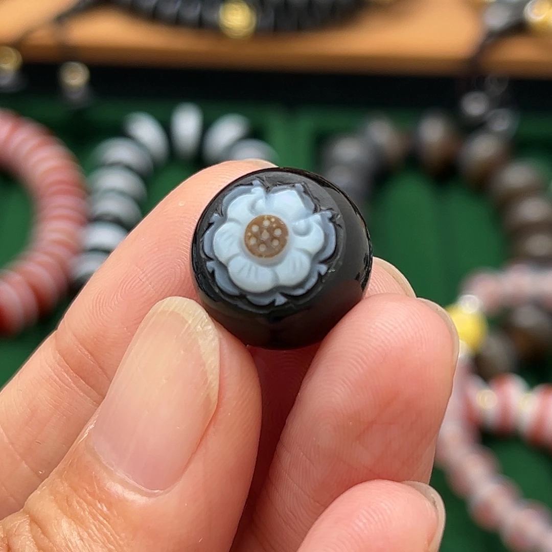 玛瑙/玉髓合金单珠