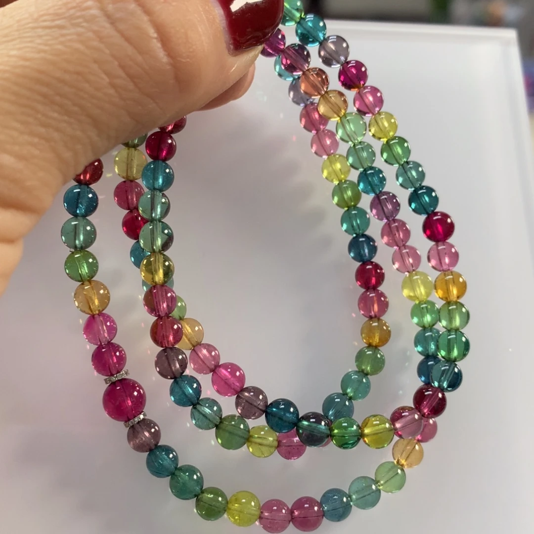 碧玺未镶嵌手链5左右