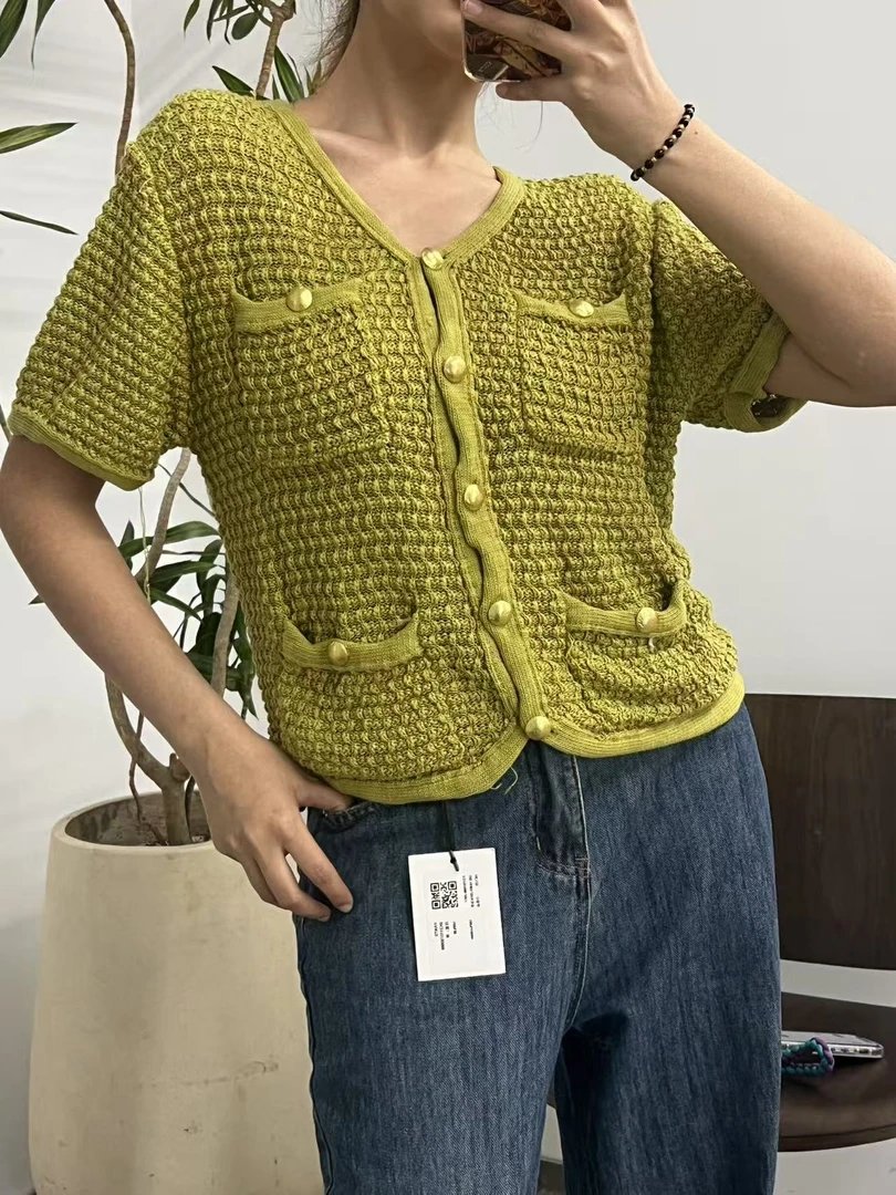 春季潮流新款时尚气质百搭短款针织开衫