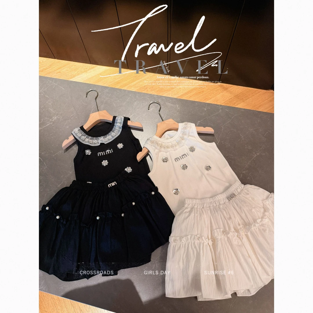 【现货】PP·Twinkle 高定设计师款气质时髦女宝背心套装25022011