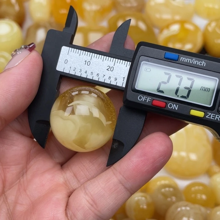 裸石蜜蜡未镶嵌蜜蜡圆珠
