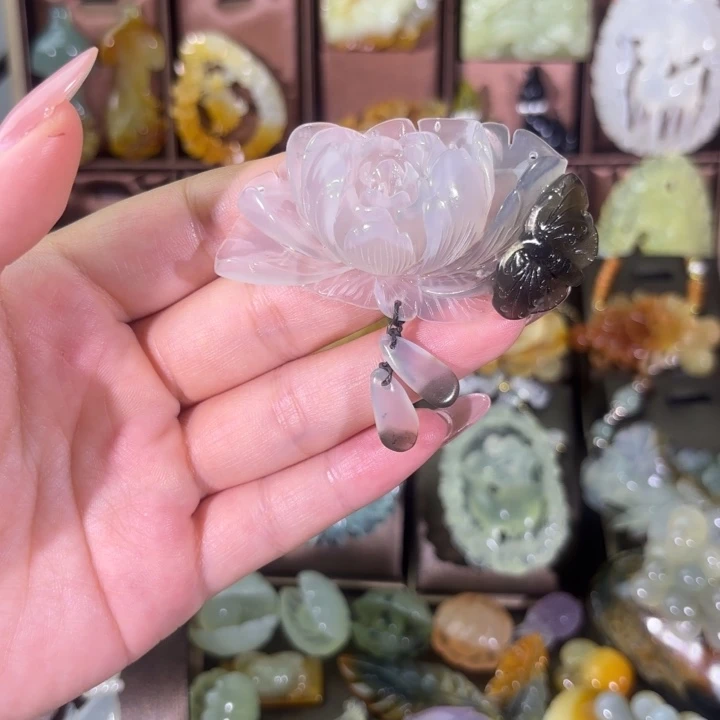 蛇纹石玉合金颈饰