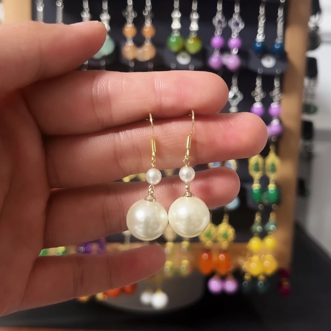 锆石纯铜925银耳饰